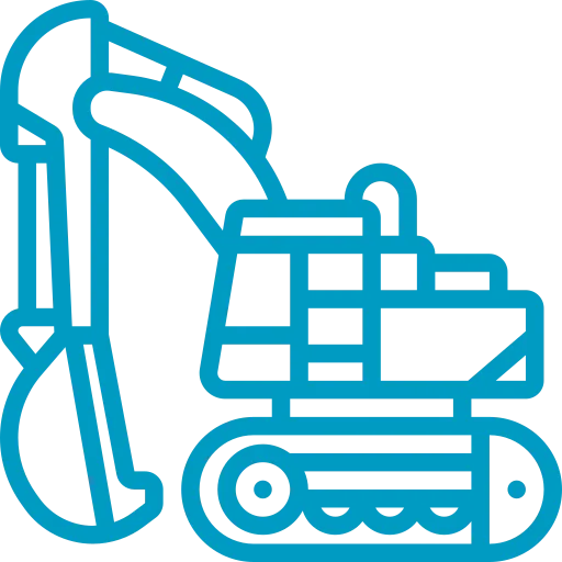 mobil s&s GmbH - Maschinenbau - Symbol für einen Bagger